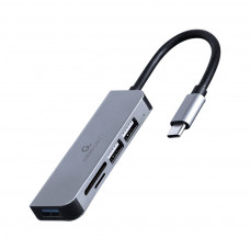 Концентратор Cablexpert USB-С to 1 х USB 3.1 Gen1 (5 Gbps), 2 х USB 2.0, CardReader (UHB-CM-CRU3P1U2P2-01)