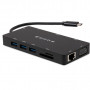 Концентратор Vinga USB-C 3.1 to VGA+HDMI+RJ45+3xUSB3.0+USB2.0+SD/TF+PD100W+Audio (VHYC10)