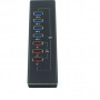 Концентратор Dynamode 4*USB3.0 data ports + 3*2.4А charge with Power Adaptor metal (DM-UH-P407)