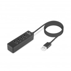 Концентратор REAL-EL HQ-174 USB-A 2.0 1.2m black (EL123110006)