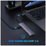 Концентратор Type-C M to HDMI+3xUSB+PD Power Converter CM136 (Gray) Ugreen (50209)