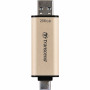 USB флеш накопичувач Transcend 256GB JetFlash 930 Gold-Black USB 3.2/Type-C (TS256GJF930C)