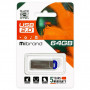 USB флеш накопичувач Mibrand 64GB Falcon Silver-Blue USB 2.0 (MI2.0/FA64U7U)