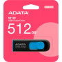 USB флеш накопичувач ADATA 512GB AUV 128 Black/Blue USB 3.2 (AUV128-512G-RBE)