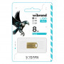 USB флеш накопичувач Wibrand 8GB Hawk Gold USB 2.0 (WI2.0/HA8M1G)