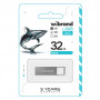 USB флеш накопичувач Wibrand 32GB Shark Silver USB 2.0 (WI2.0/SH32U4S)