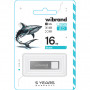 USB флеш накопичувач Wibrand 16GB Shark Silver USB 2.0 (WI2.0/SH16U4S)