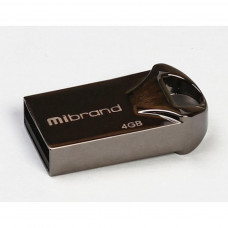 USB флеш накопичувач Mibrand 4GB Hawk Black USB 2.0 (MI2.0/HA4M1B)