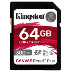 Карта пам'яті Kingston 64GB class 10 UHS-II U3 Canvas React Plus (SDR2/64GB)