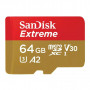 Карта пам'яті SanDisk 64GB microSDXC UHS-I U3 V30 A2 Extreme (SDSQXAH-064G-GN6GN)