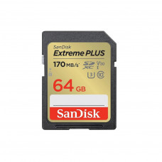 Карта пам'яті SanDisk 64GB SD class 10 UHS-I Extreme PLUS (SDSDXW2-064G-GNCIN)