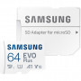 Карта пам'яті Samsung Miсro-SDXC memory card 64GB C10 UHS-I R130MB/s Evo Plus + SD (MB-MC64KA/EU)