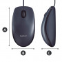 Мишка Logitech B100 Black (910-003357)