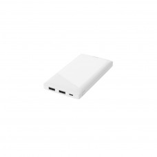 Батарея універсальна Deltaco 10000mAh, Input:Micro-USB, Output:USB-A*2(5V/2.1A), +cable, white (PB-A1001)