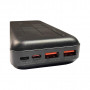 Батарея універсальна XO 20000mAh, PD/20W, QC3.0/22.5W, Input(Type-C,MicroUSB), Output(2*USB,Type-C), Black (PR188_Black)