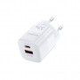 Зарядний пристрій Choetech GaN USB-A/USB-C 33W QC3.0/PD/PPS (PD5006-EU-WH)