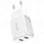 Зарядний пристрій Baseus Compact Charger 2U White (CCXJ010202)