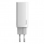 Зарядний пристрій Baseus 2xUSB 65W GaN (USB-C+USB-A) white (CCGAN2L-B02)