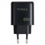 Зарядний пристрій Vinga GaN 65W PD+QC 1C1A ports Wall Charger (VCPCHCA65B)