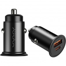 Зарядний пристрій Vyvylabs Round Dot Dual Fast Charge Car Charger 65W A+C Black (VJY65B-01)