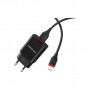 Зарядний пристрій BOROFONE BA20A Sharp charger set(Lightning) Black (BA20ALB)