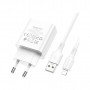 Зарядний пристрій BOROFONE BA74A Aspirer single port charger set(iP) White (BA74ALW)