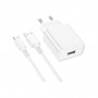 Зарядний пристрій BOROFONE BA74A Aspirer single port charger set(Type-C) White (BA74ACW)