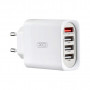 Зарядний пристрій XO L100 4USB (1USB QC3.0 + 3USB 2.4A) 18W White (XO-L100)