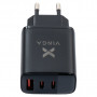 Зарядний пристрій Vinga 2xUSB-C PD30W + USB-A QC30W Display 30W Max (VCR30ACCDB)