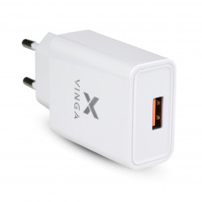 Зарядний пристрій Vinga QC3.0 Quick Wall Charger 1xUSB 18W Max (VWCQAW)