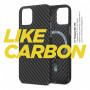 Чохол до мобільного телефона Armorstandart LikeCarbon MagCase Apple iPhone 15 Pro Max Black (ARM69291)