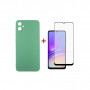 Чохол до мобільного телефона Dengos Kit for Samsung Galaxy A05 (A055) case + glass (Mint) (DG-KM-08)