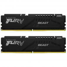 Модуль пам'яті для комп'ютера DDR5 16GB (2x8GB) 5200 MHz Beast Black Kingston Fury (ex.HyperX) (KF552C36BBEK2-16)