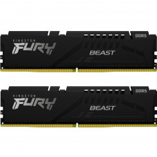 Модуль пам'яті для комп'ютера DDR5 16GB (2x8GB) 4800 MHz Beast Black Kingston Fury (ex.HyperX) (KF548C38BBK2-16)