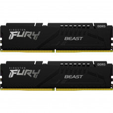 Модуль пам'яті для комп'ютера DDR5 16GB (2x8GB) 6000 MHz Beast Black Kingston Fury (ex.HyperX) (KF560C40BBK2-16)