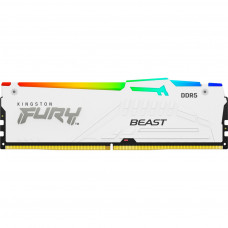 Модуль пам'яті для комп'ютера DDR5 32GB 5600 MHz FURY Beast White RGB Kingston Fury (ex.HyperX) (KF556C40BWA-32)