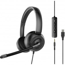 Навушники Speedlink METIS USB Stereo Headset 3.5mm Jack with USB Soundcard Black (SL-870007-BK)