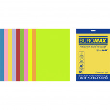 Папір Buromax А4, 80g, NEON+INTENSIVE, 10colors, 20sh, EUROMAX (BM.2721820E-99)