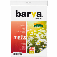 Фотопапір Barva A4 Everyday Glossy, Self Adhesive 105г, 20с (IP-ALE105-268)