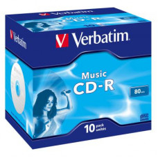 Диск CD Verbatim CD-R 700Mb 16x Jewel Case 10 Pack Music (43365)