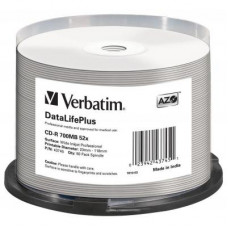 Диск CD Verbatim CD-R 700Mb 52x Cake box Printable (43745)