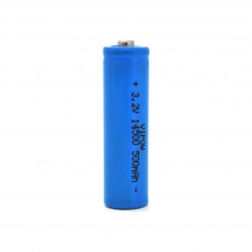 Акумулятор 14500 LiFePO4 (size AA), 500mAh, 3.2V, TipTop, blue Vipow (IFR14500-500mAhTT / 21439)