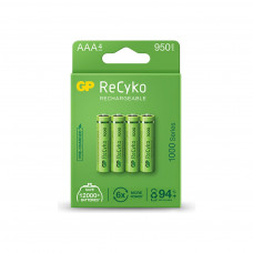 Акумулятор Gp AAA 950mAh ReCyko (1000 Series, 4 battery pack) (100AAAHCE-EB4 / 4891199186585)