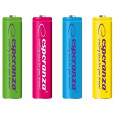 Акумулятор Esperanza AAA 1000mAh Ni-MH * 4 mix of colors (EZA107)