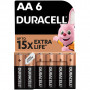 Батарейка Duracell AA лужні 6 шт. в упаковці (5007757)