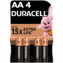 Батарейка Duracell AA лужні 4 шт. в упаковці (5000394052536 / 81551270)