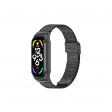 Ремінець до фітнес браслета BeCover Metal для Xiaomi Mi Smart Band 7 Black (707493)