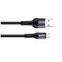 Дата кабель USB 2.0 AM to Micro 5P 1.0m nylon black ColorWay (CW-CBUM045-BK)