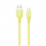 Дата кабель USB 2.0 AM to Micro 5P 1.0m soft silicone yellow ColorWay (CW-CBUM043-Y)