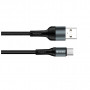 Дата кабель USB 2.0 AM to Type-C 1.0m nylon black ColorWay (CW-CBUC045-BK)